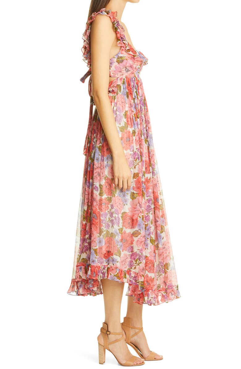 Zimmermann Poppy Floral Silk Dress, Alternate, color,