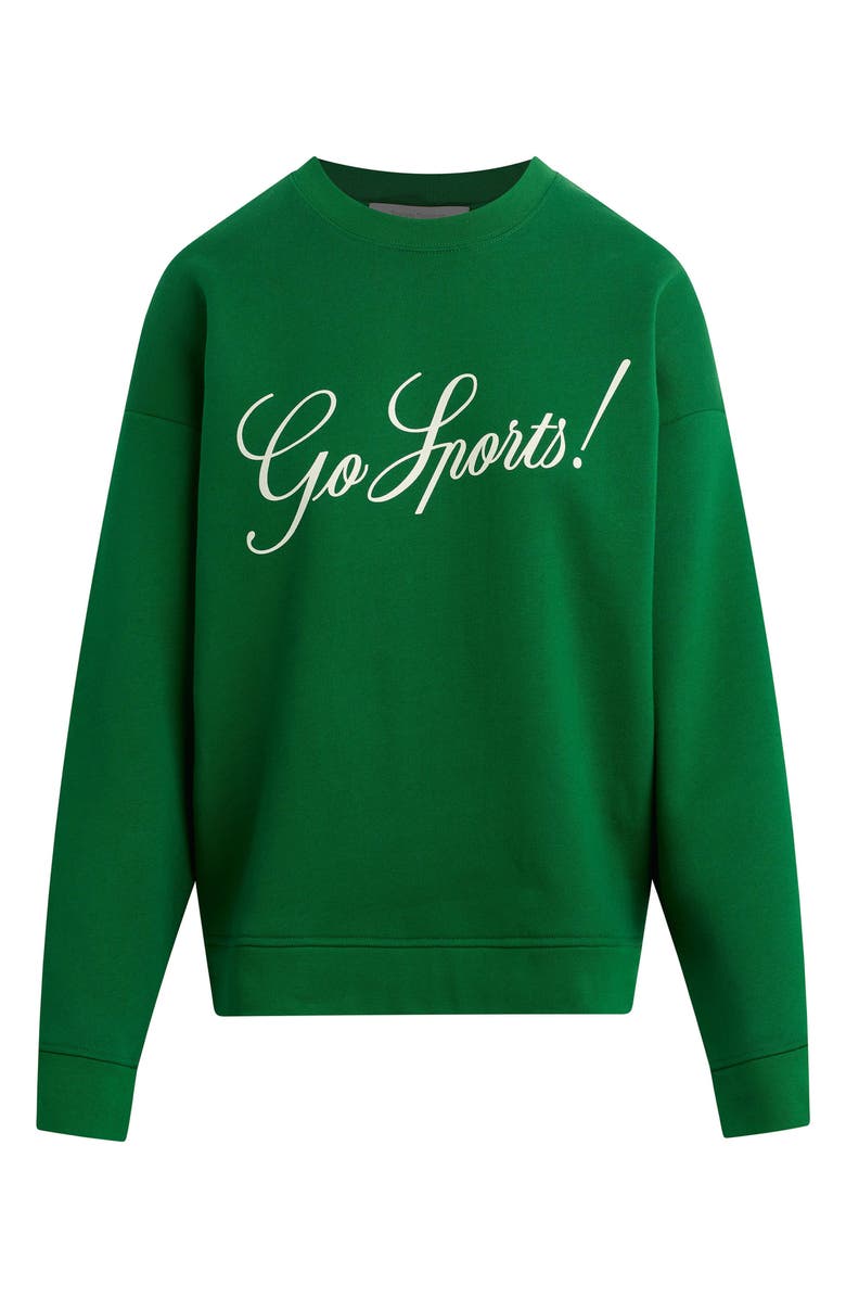 Favorite Daughter The Go Sports Cotton Blend Sweatshirt, Alternate, color, Green/ White
