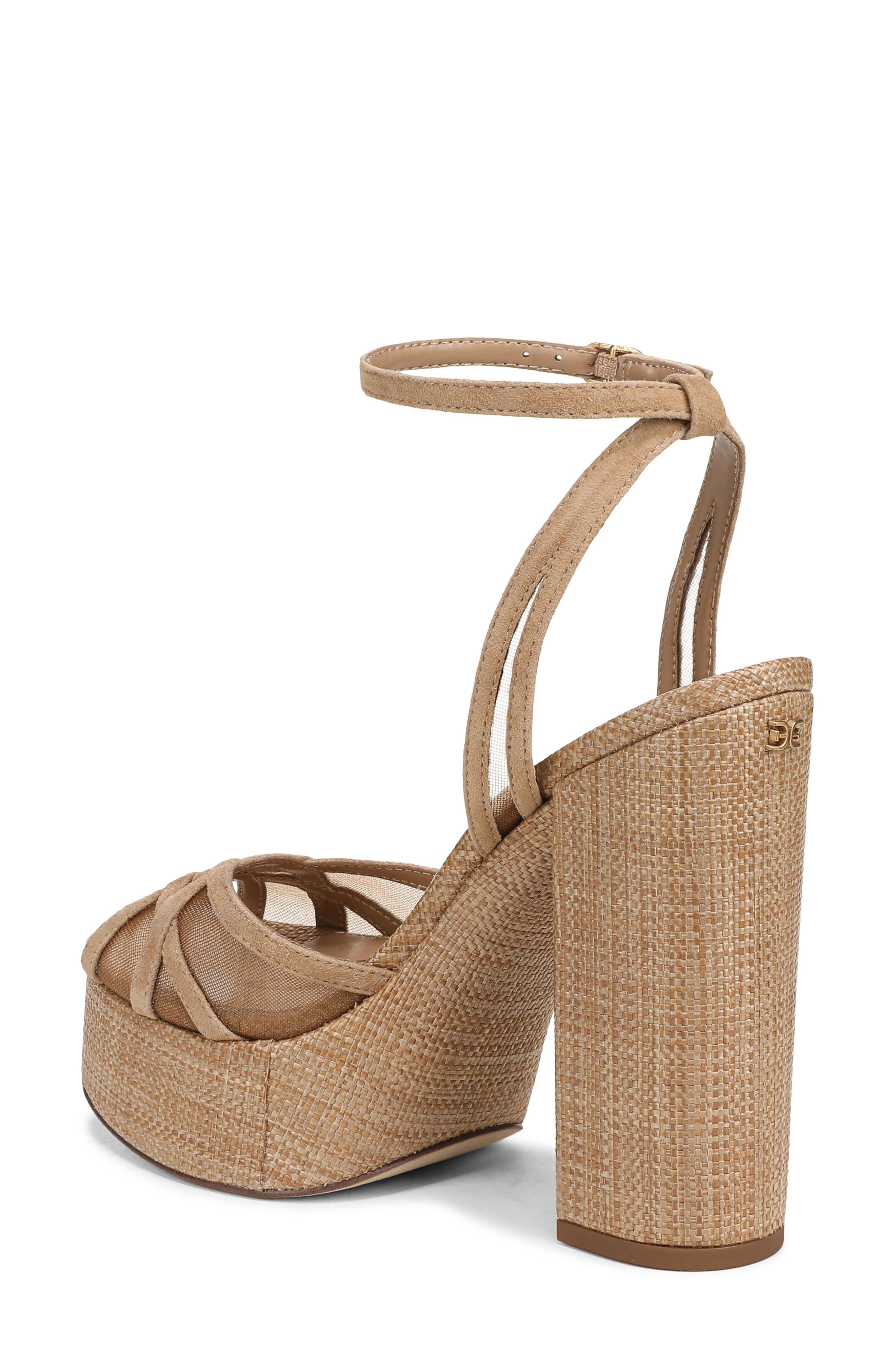 Sam Edelman Sandy Ankle Strap Platform Sandal, Alternate, color, Cyprus Tan