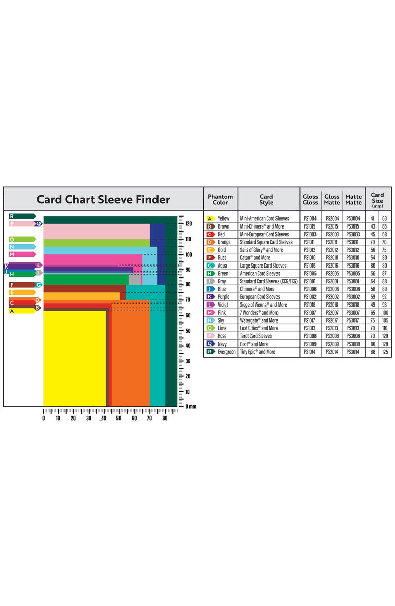 Phantom Sleeves Sky Size 75 X 105Mm Matte Front/Back 50 Pack, Alternate, color, Multicolored