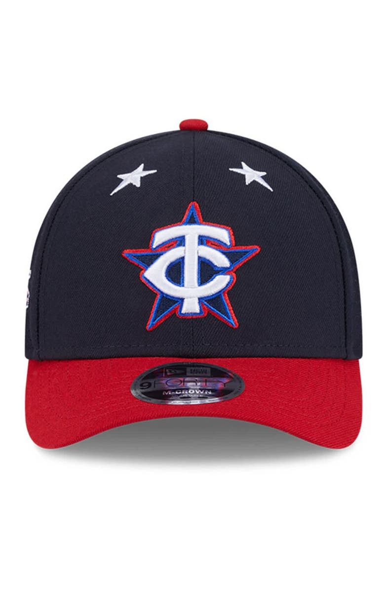 New Era Men's New Era Navy/Red Minnesota Twins 2025 MLB All-Star Game Workout 9FORTY M-Crown Adjustable Hat, Alternate, color, Navy