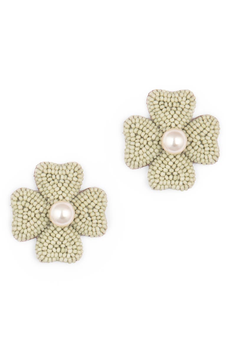 Deepa Gurnani Liora Beaded Flower Drop Earrings, Main, color,