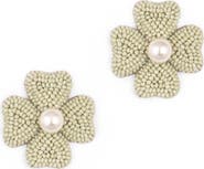 Deepa Gurnani Liora Beaded Flower Drop Earrings
