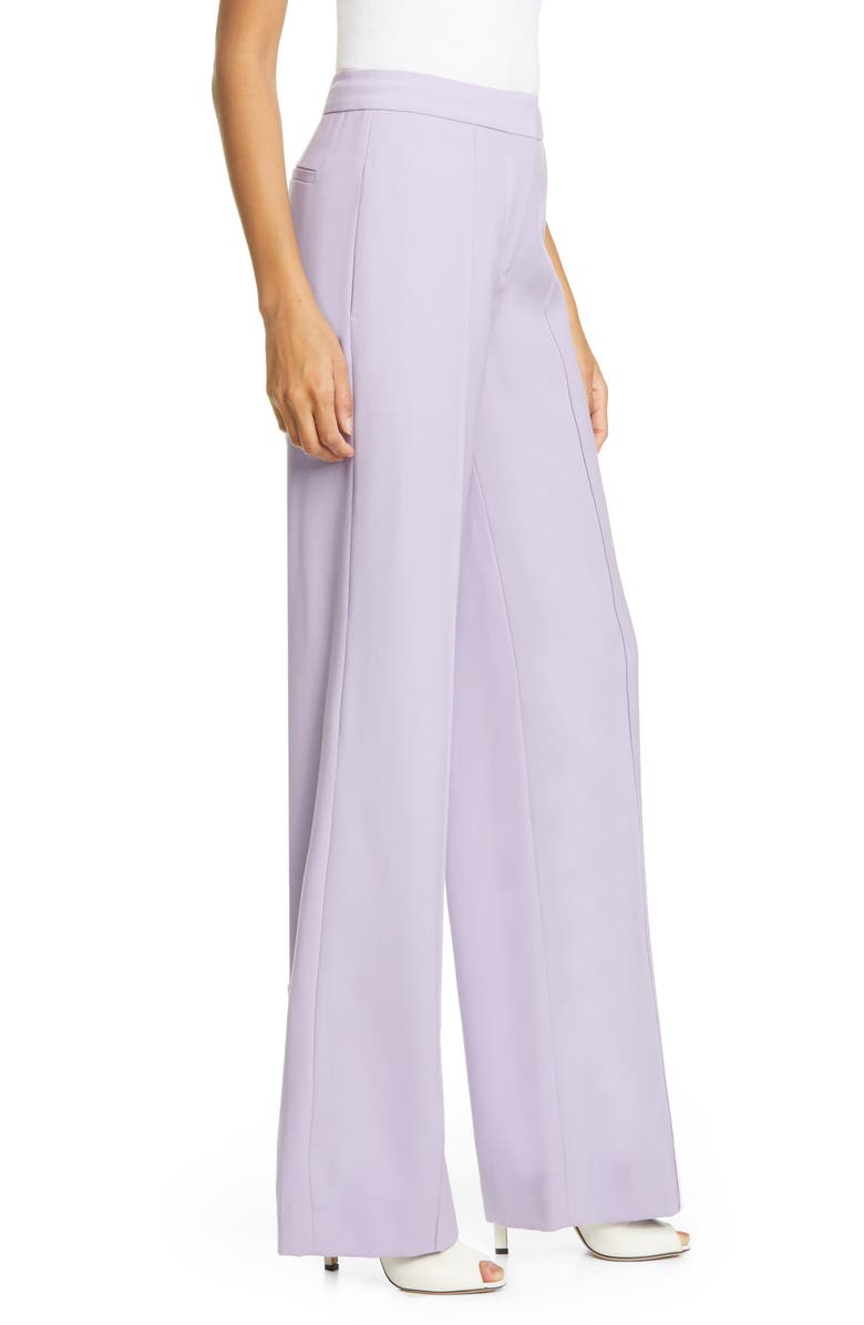 Adam Lippes Pintuck Tropical Stretch Wool Wide Leg Pants, Alternate, color,