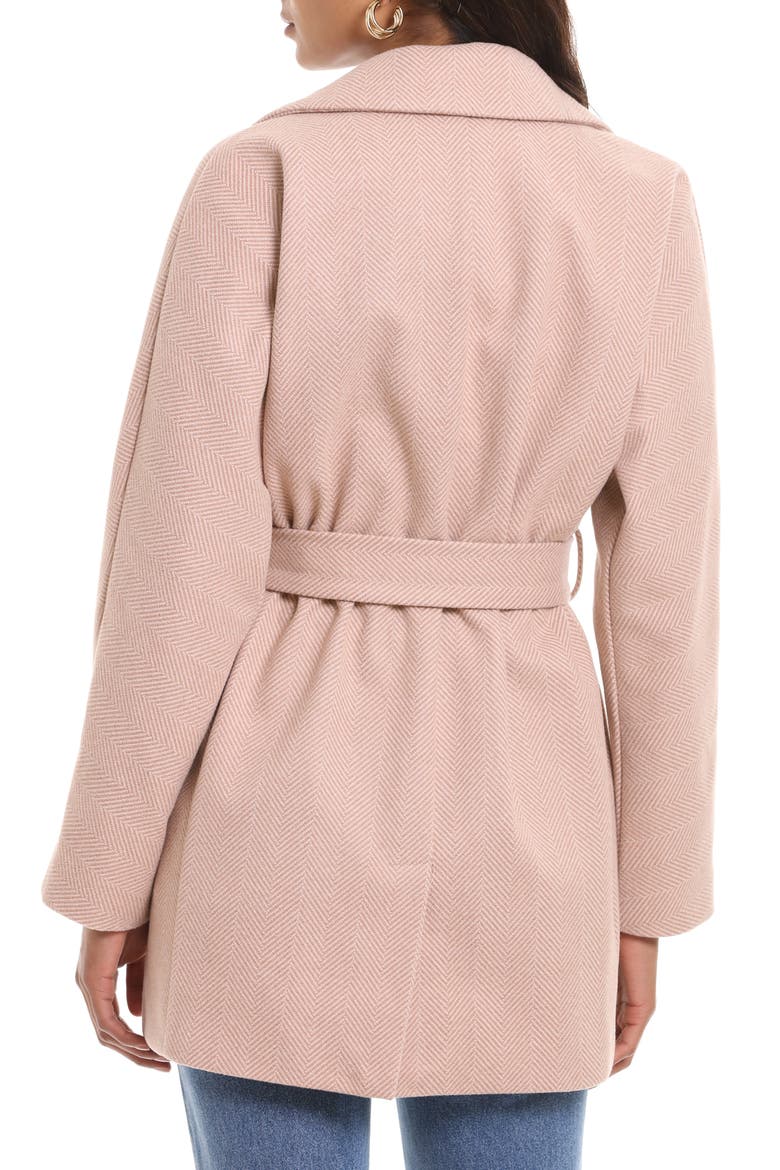 Cocoon Herringbone Belted Coat, Alternate, color, CAMEL HERRINGBONE