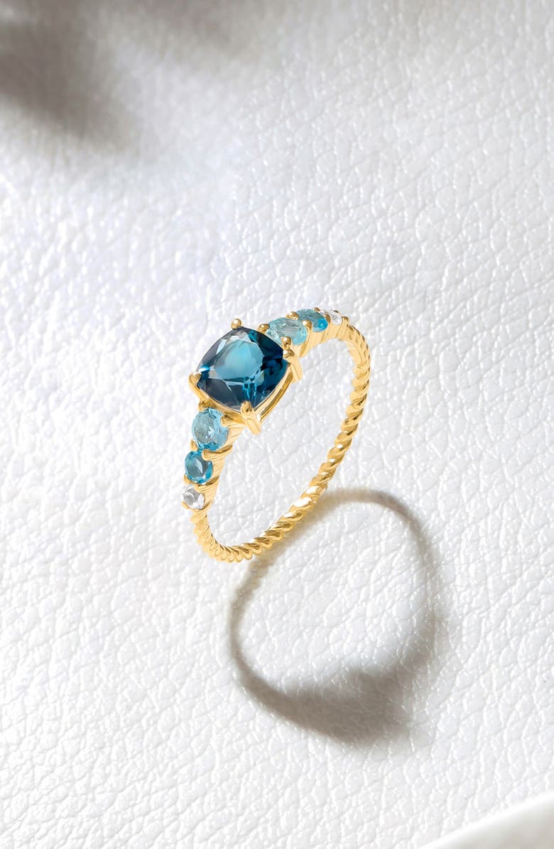 YS GEMS Gemstone Twist Band Ring, Alternate, color, Blue