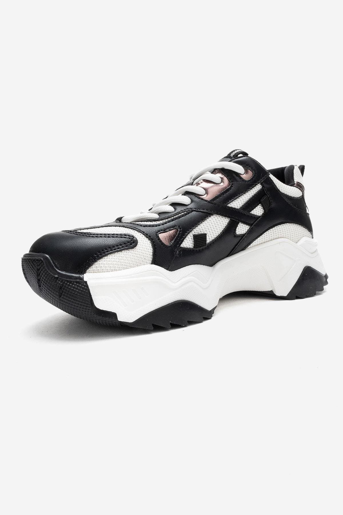 Prologue Shoes Loretta Platform Sneakers, Alternate, color, Black White