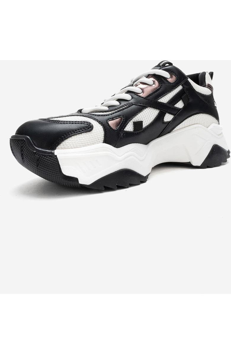 Prologue Shoes Loretta Platform Sneakers, Alternate, color, Black White