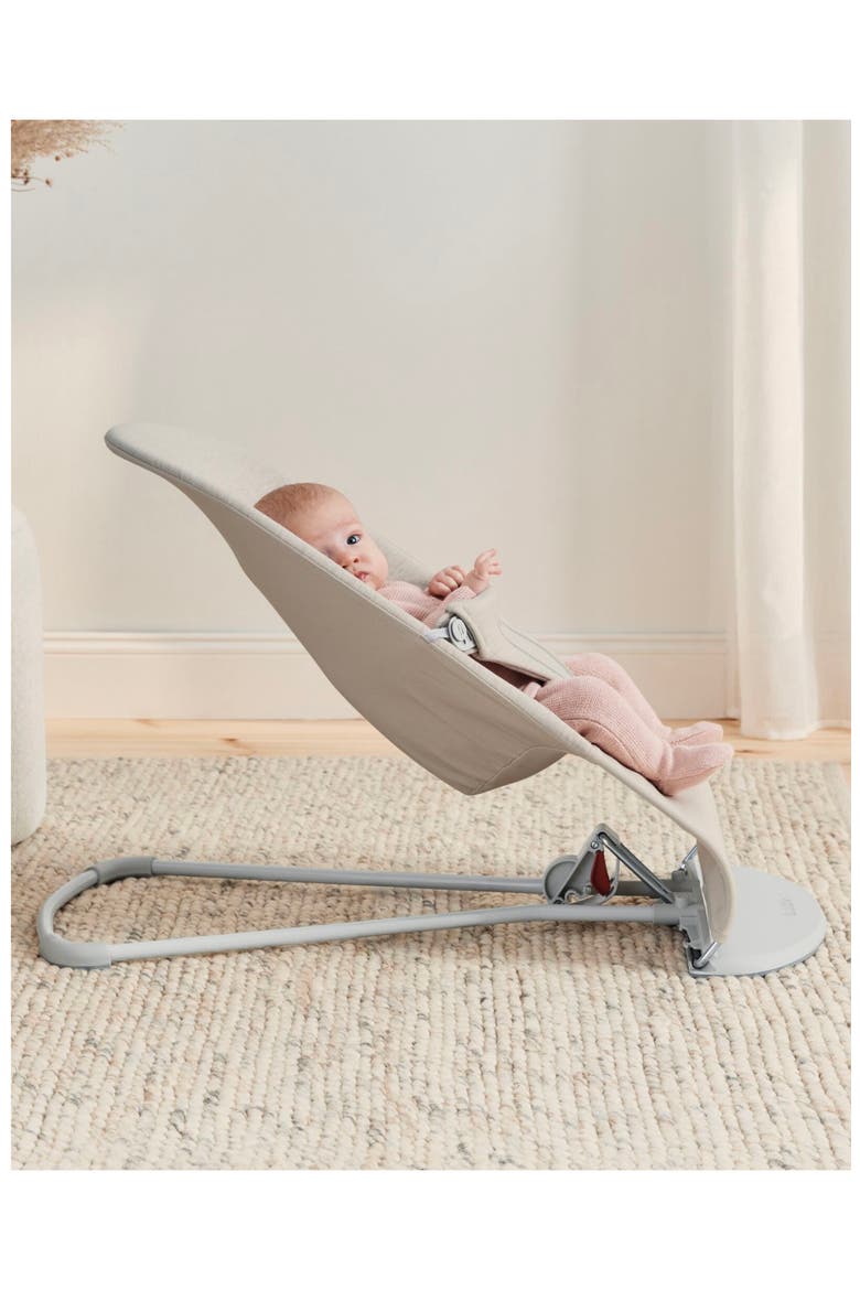 Bouncer Bliss Convertible Jersey Baby Bouncer, Alternate, color, LIGHT BEIGE