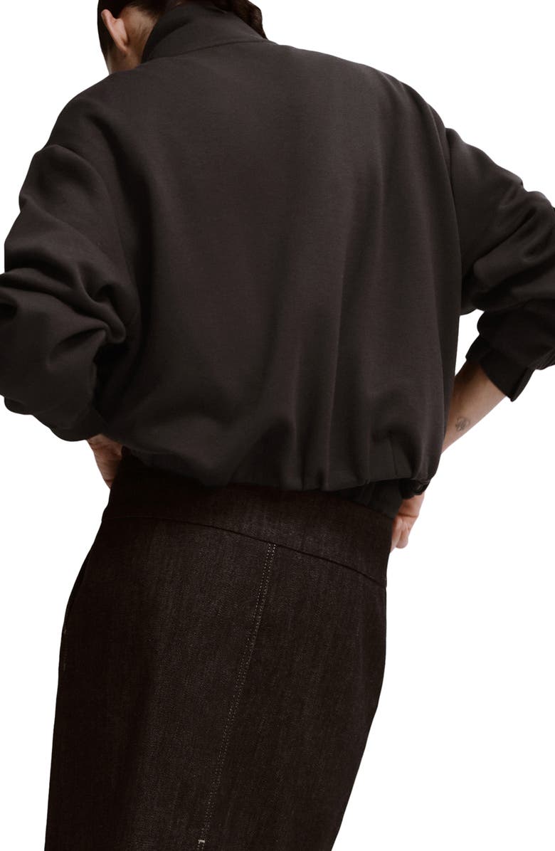 MANGO High Neck Balloon Sweatshirt, Alternate, color, Chocolate