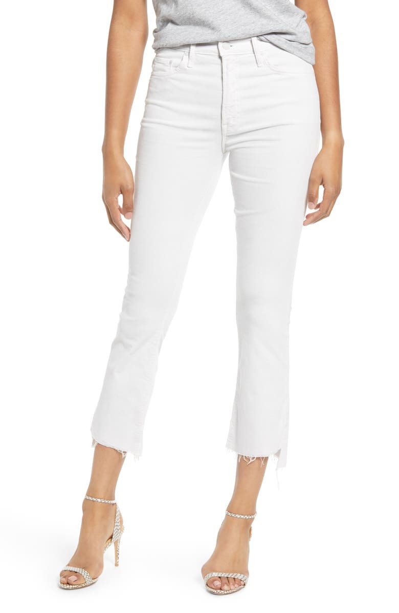 MOTHER The Insider High Waist Crop Step Fray Jeans, Main, color,