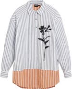 Desigual Flower & Stripe Woven Shirt