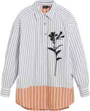 Desigual Flower & Stripe Woven Shirt