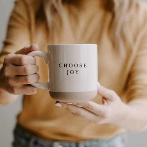 Sweet Water Decor Stoneware Quote Coffee Mug In Choose Joy