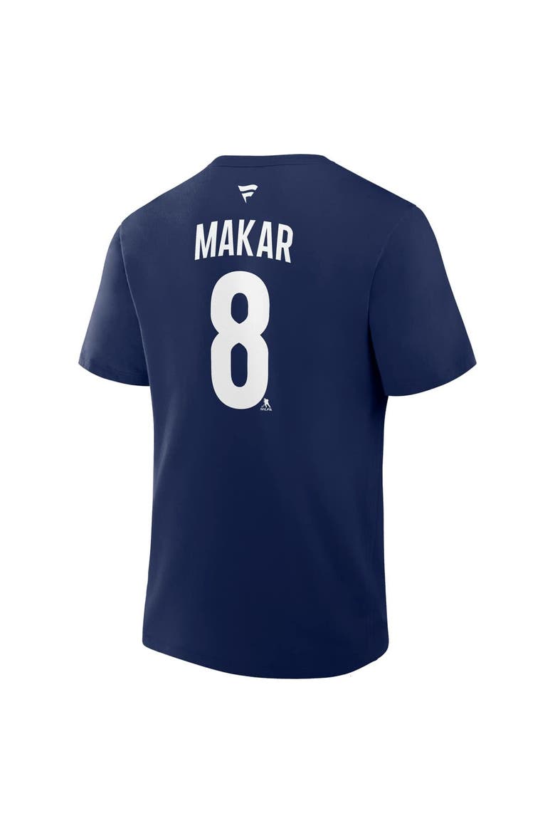 Men's Fanatics Cale Makar Navy Colorado Avalanche Authentic Stack Name & Number T-Shirt, Alternate, color, Navy