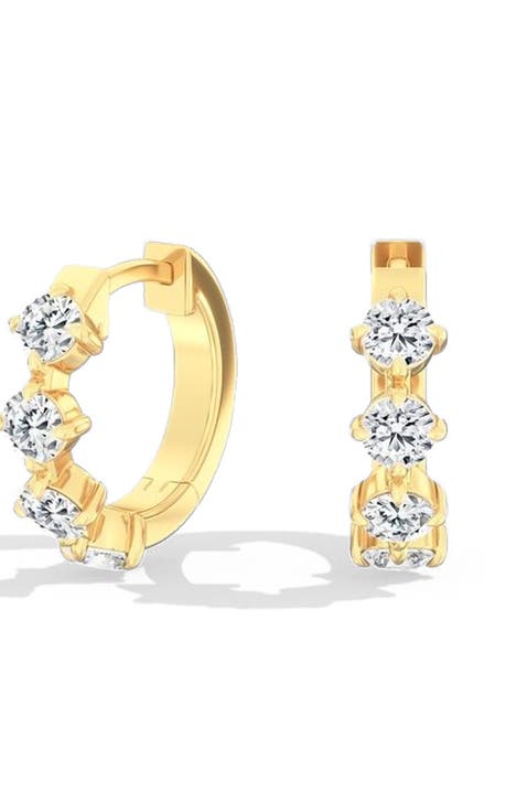 Starlight Lab Diamond Huggie Hoop in 14K Gold