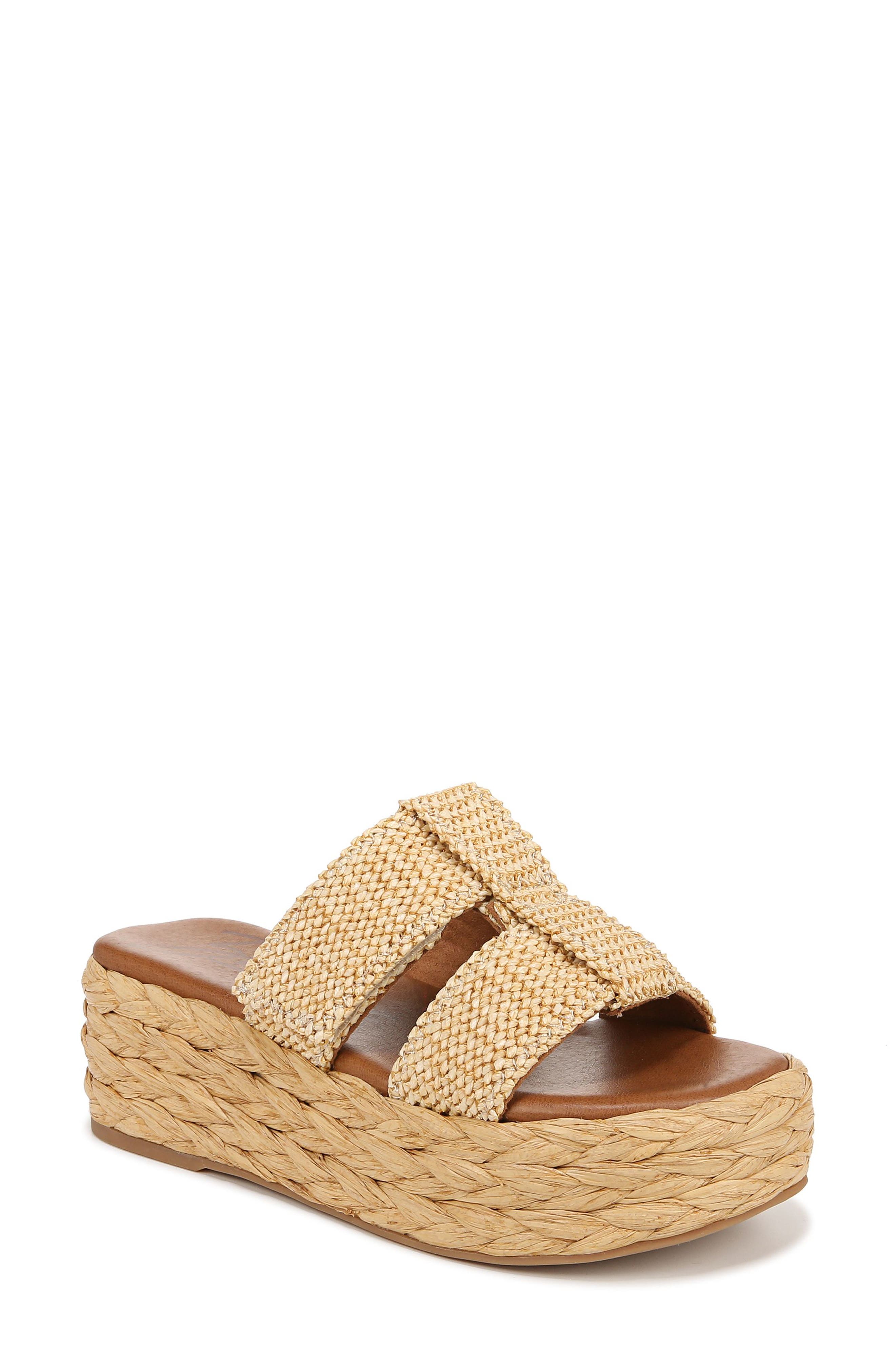 Zodiac Izzy Raffia Platform Sandal, Main, color, Natural Raffia