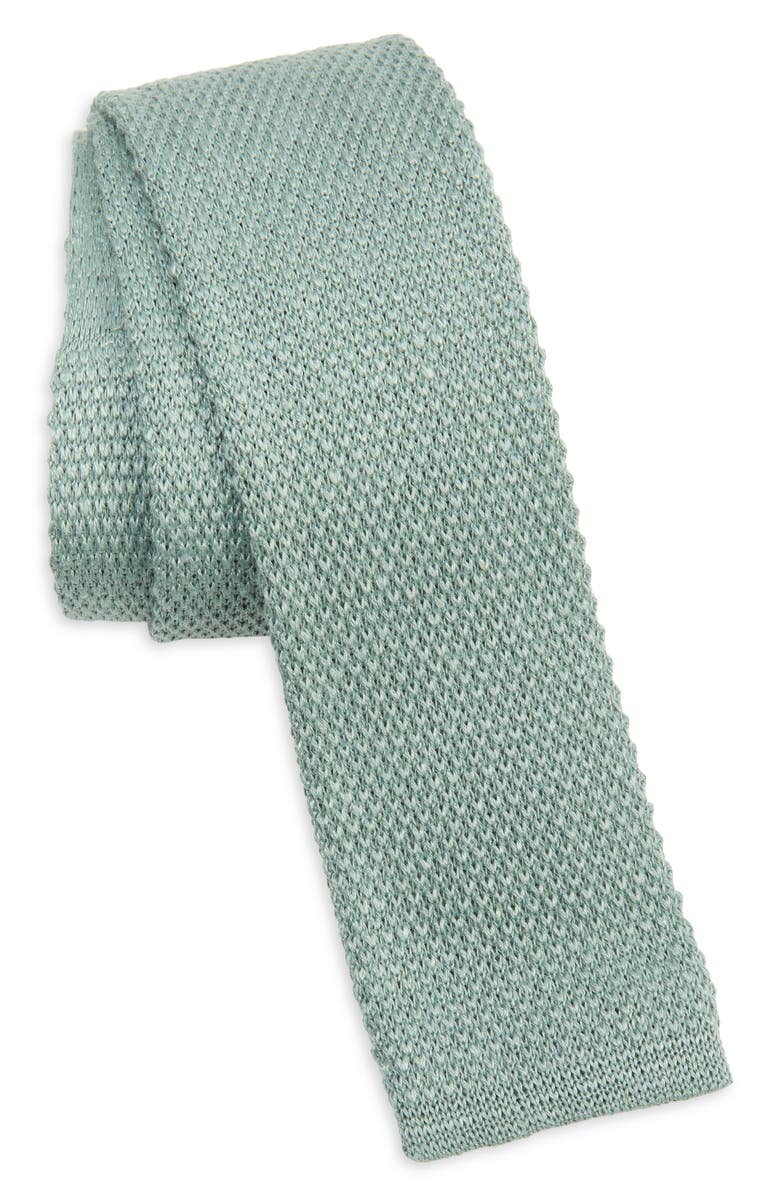 ZEGNA TIES Oasi Linen Knit Tie, Main, color, Green
