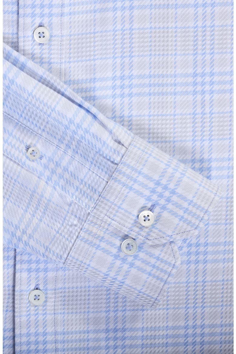Axel Trim Fit Plaid Cotton Button-Up Shirt, Alternate, color, SKY