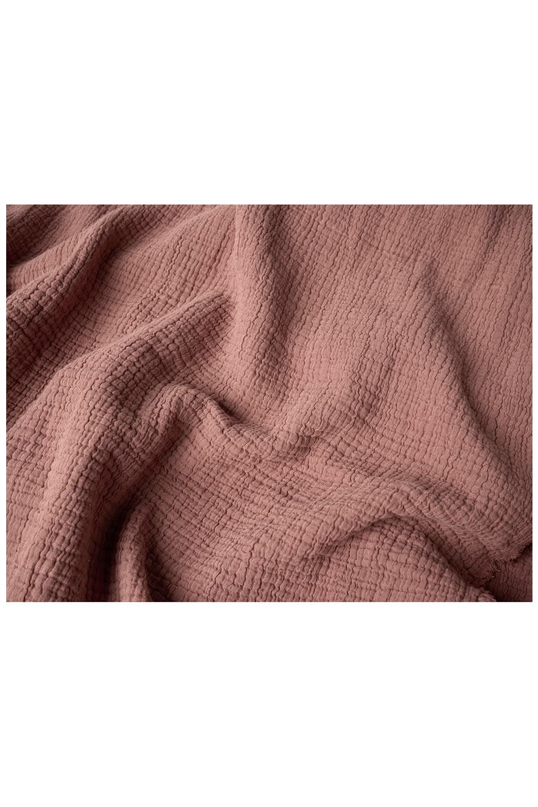 Topanga Organic Cotton Matelassé Throw, Alternate, color, PLUM BLOSSOM