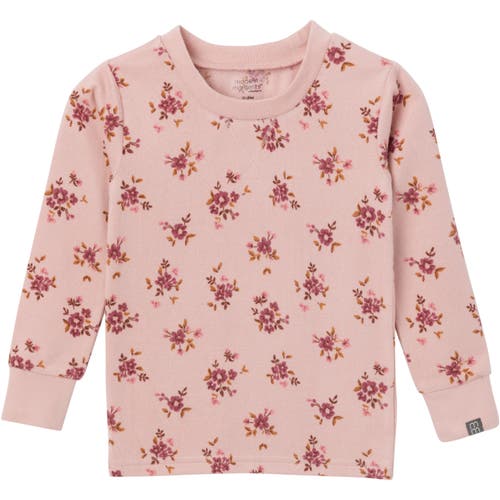Modern Moments™ By Gerber Hacci Pajama Top & Pant Set In Light Rose Dahlia Toss