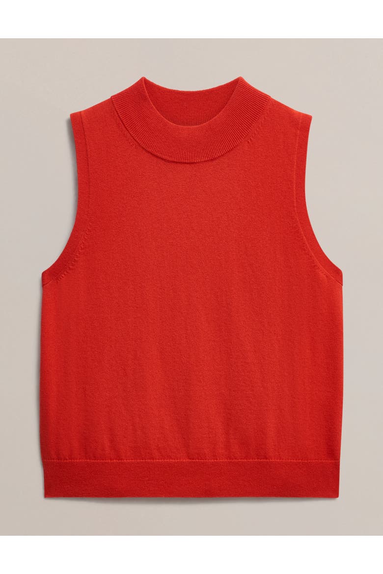 Priya Knitted Vest, Alternate, color, Hibiscus Red