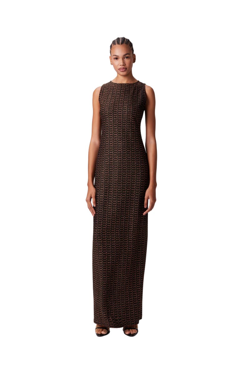 Missoni Long Sleeveless Dress In Lamé Viscose With Lace Motif, Main, color, 