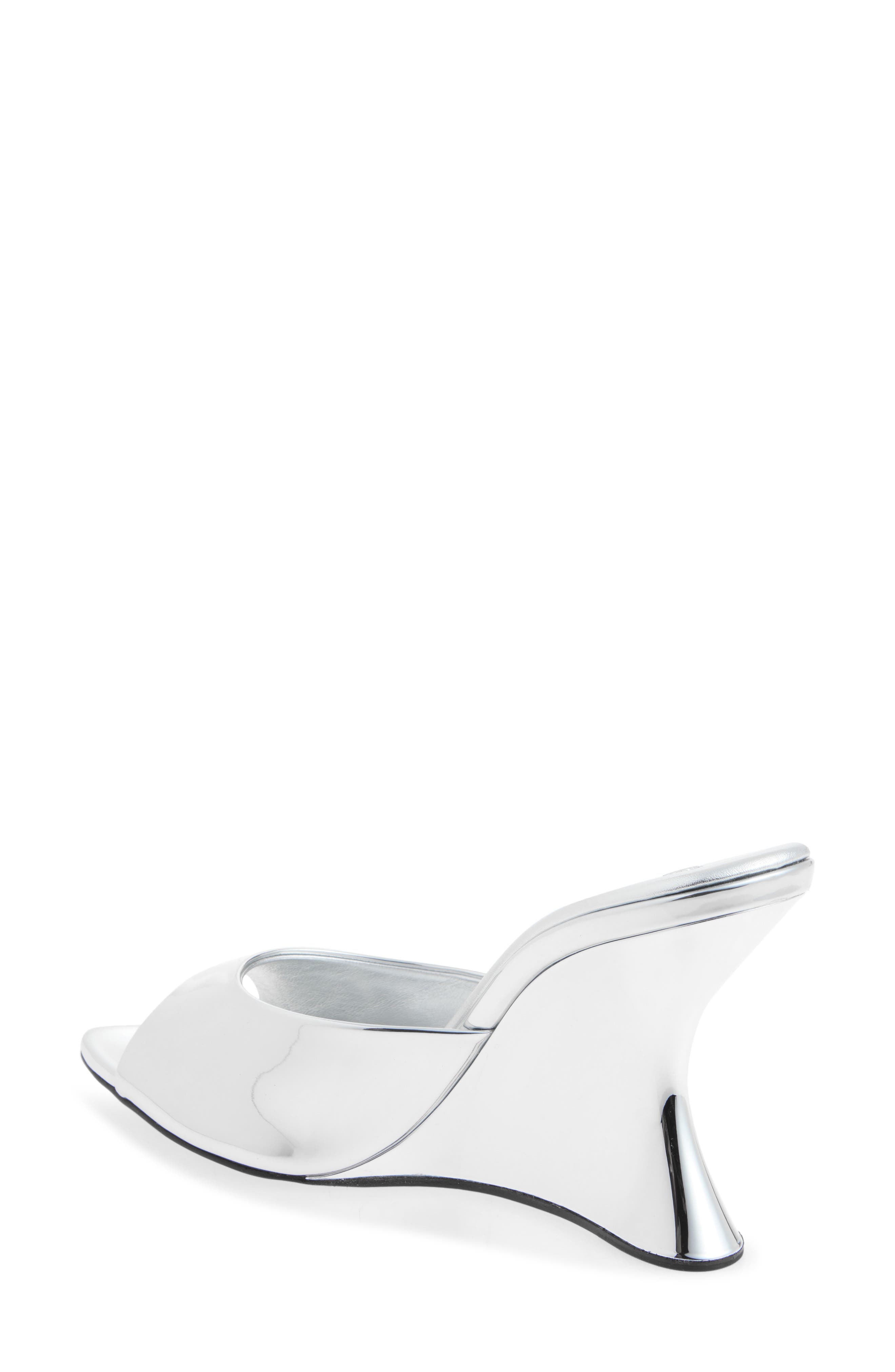 Bisous Wedge Slide Sandal, Alternate, color, SILVER