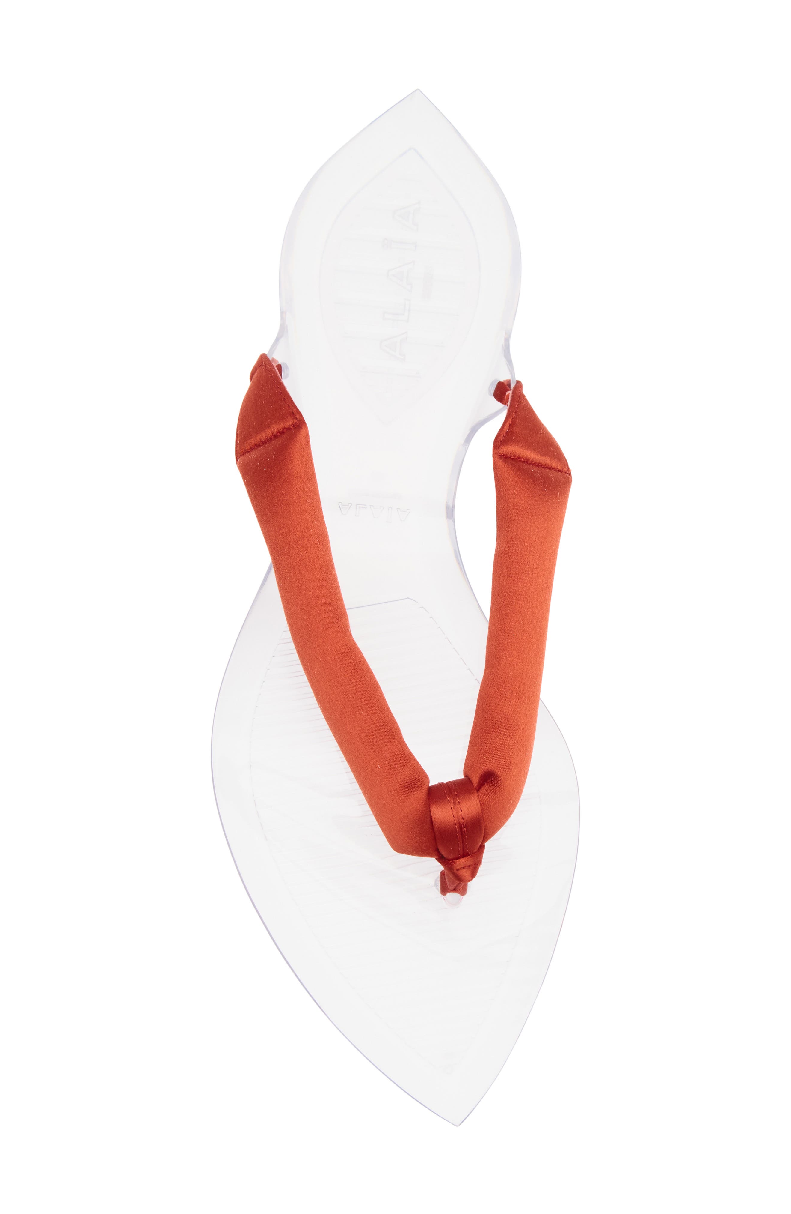 Invisible Padded Thong Sandal, Alternate, color, ROUGE ORANGE
