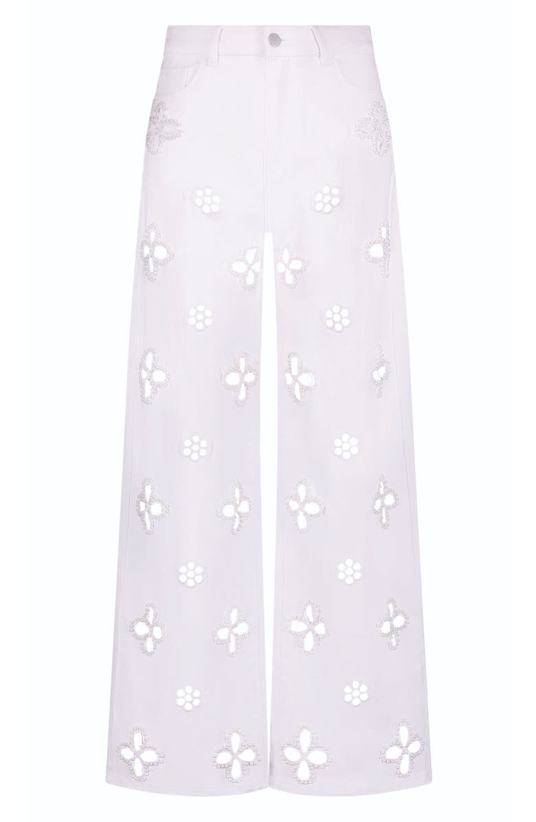 The Noli Shop Kaia Pearl High Rise Jean Petite, Alternate, color, White