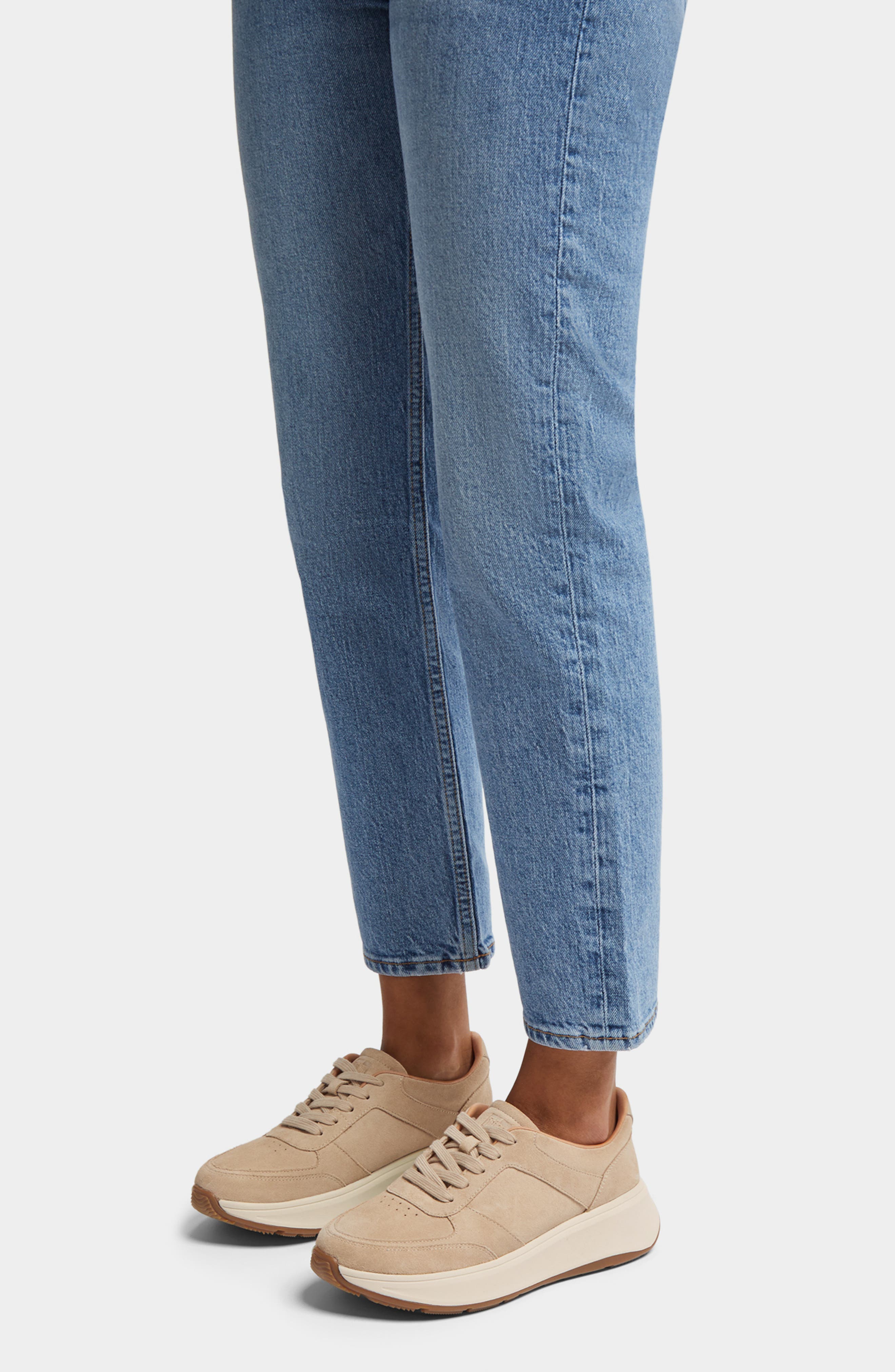 FitFlop F-Mode Platform Sneaker, Alternate, color, Latte Beige