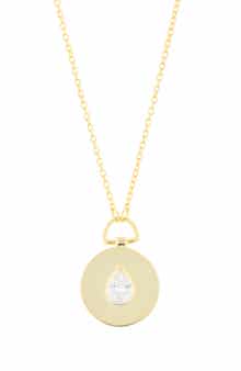 ARGENTO VIVO Cubic Zirconia Disc Pendant Necklace