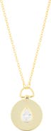 ARGENTO VIVO Cubic Zirconia Disc Pendant Necklace