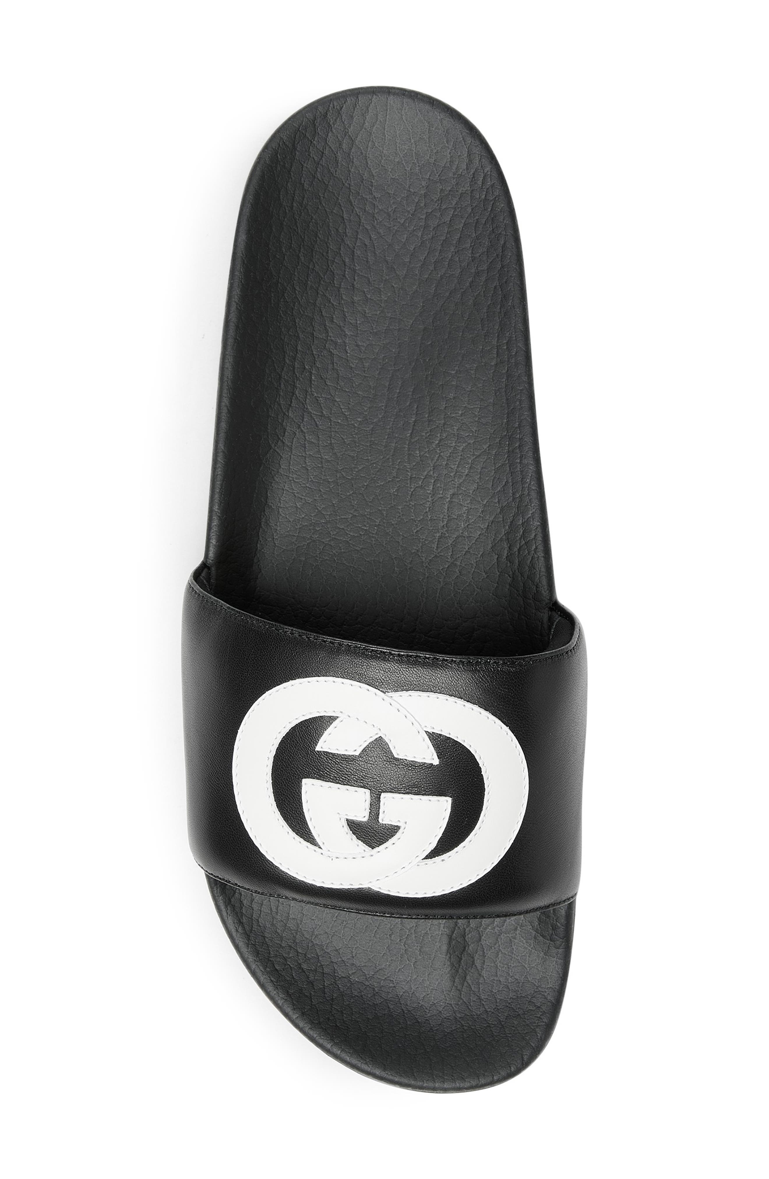 Gucci Pursuit Logo Slide Sandal, Alternate, color, 