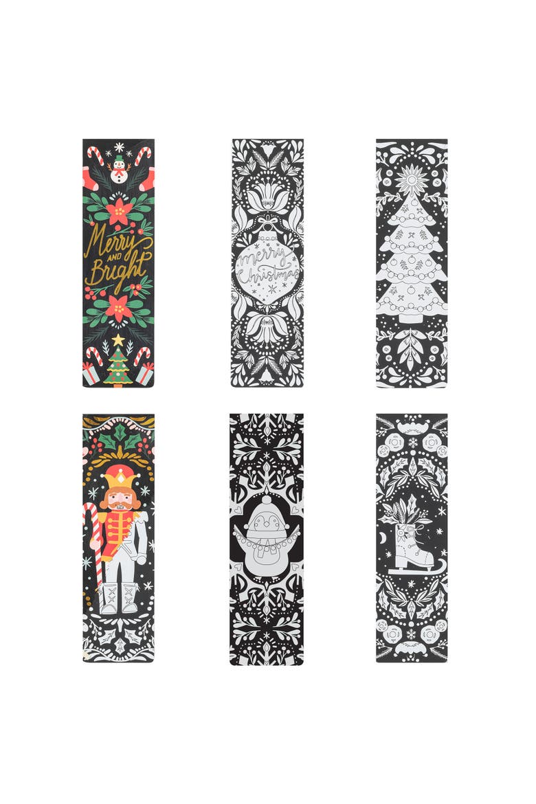 Scratch Art Bookmark Kit, Penguin Buddy, 10 Holiday Themed Bookmarks, Alternate, color, Multicolored