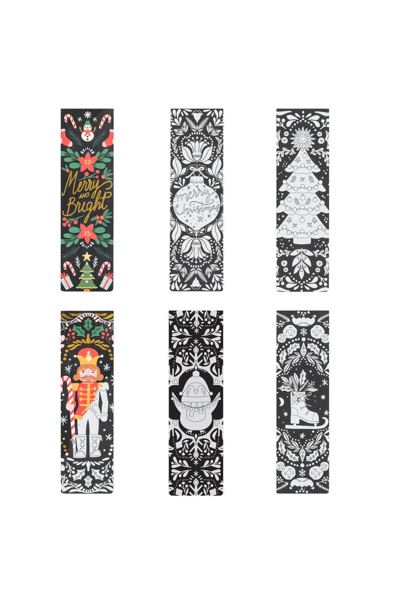 Brea Reese Scratch Art Bookmark Kit, Penguin Buddy, 10 Holiday Themed Bookmarks, Alternate, color, Multicolored