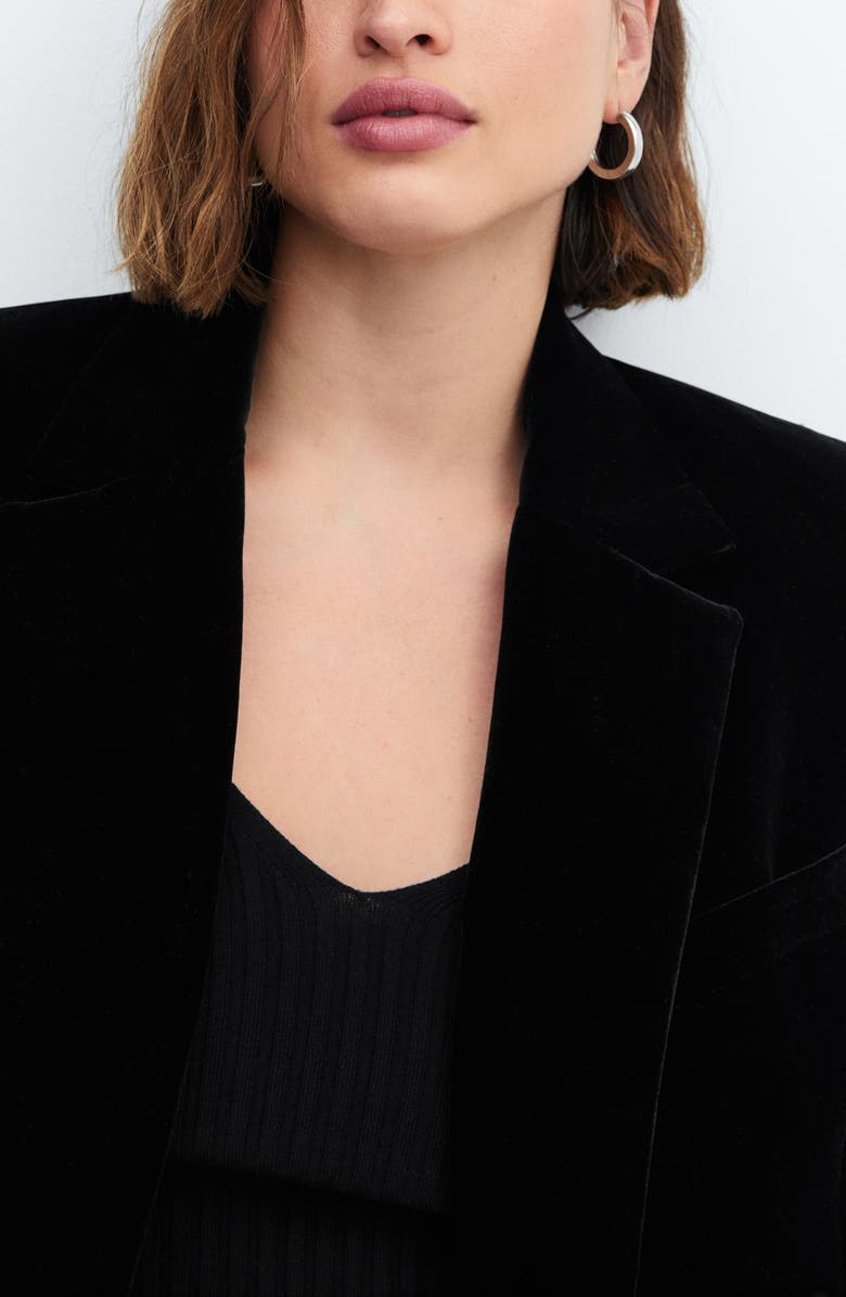 MANGO Velvet Blazer, Alternate, color, 