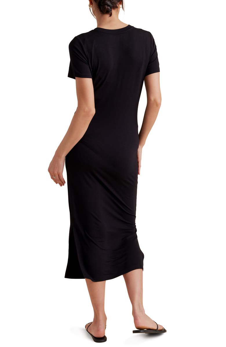 A PEA IN THE POD Jersey Midi Maternity Dress, Alternate, color, 