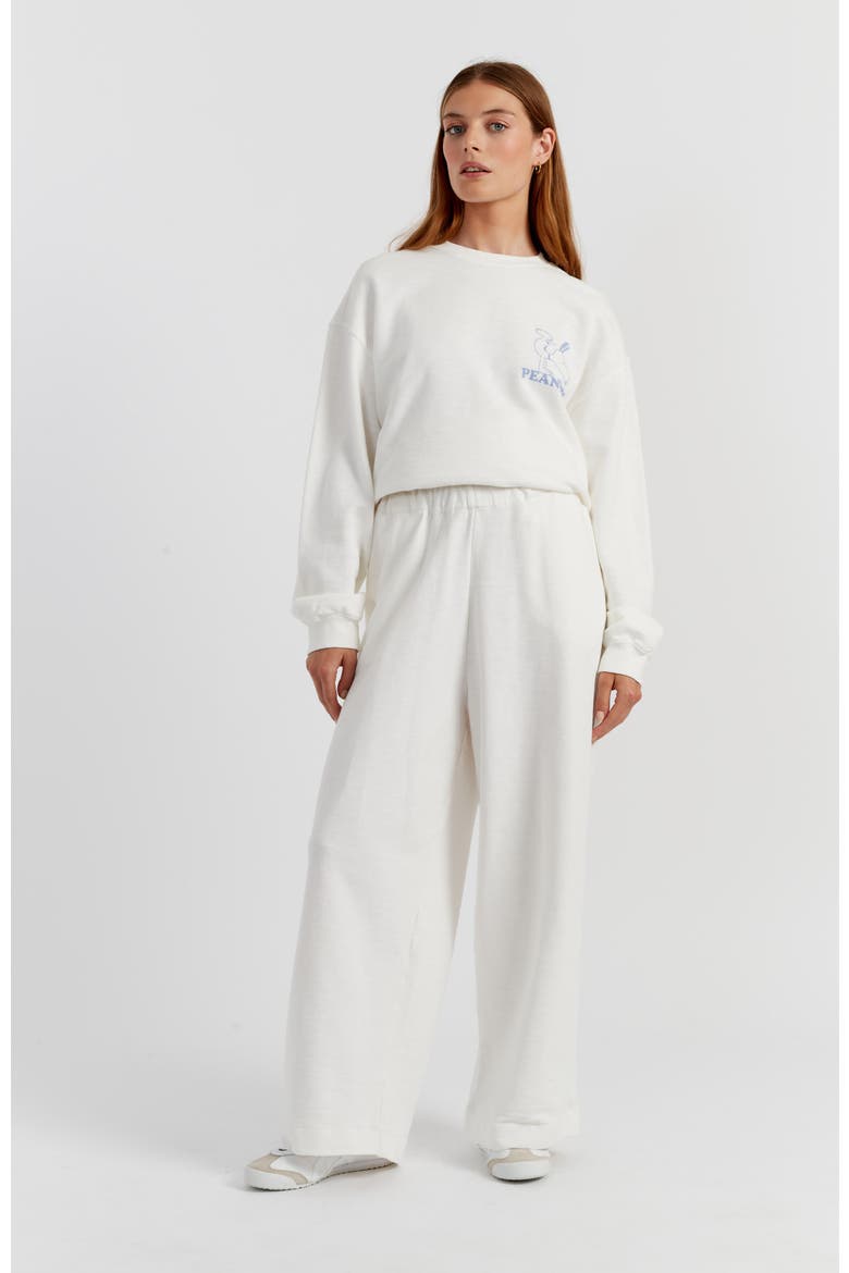 Snoopy Graphic Cotton Sweatpants, Alternate, color, Cream