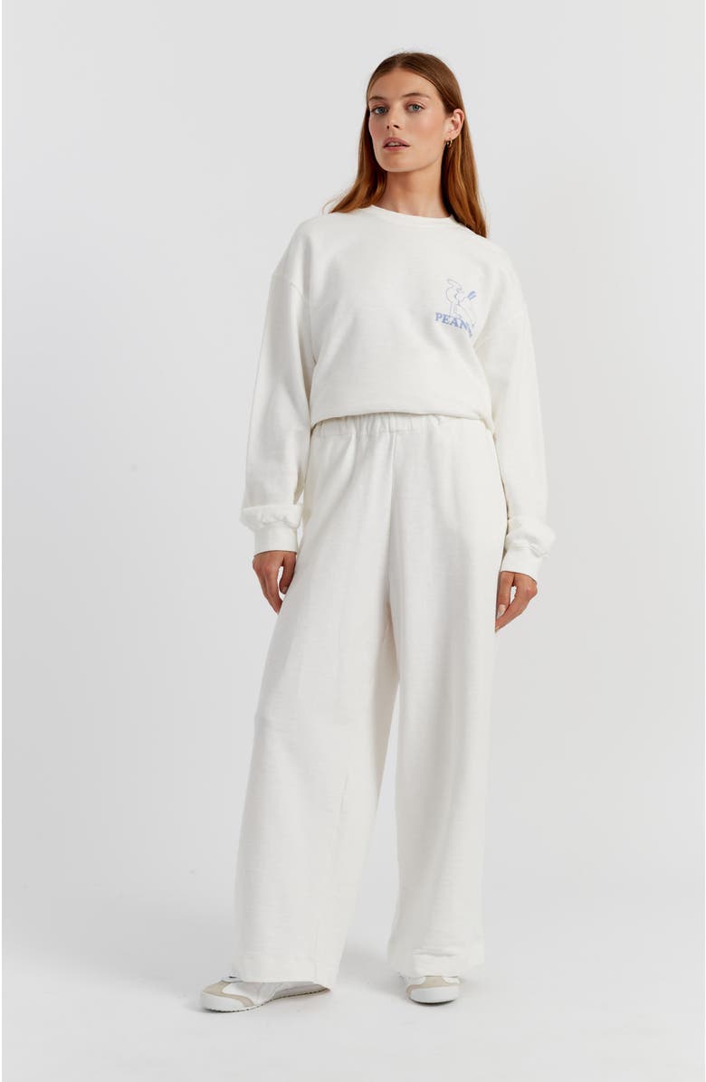 Chinti & Parker Snoopy Graphic Cotton Sweatpants, Alternate, color, Cream