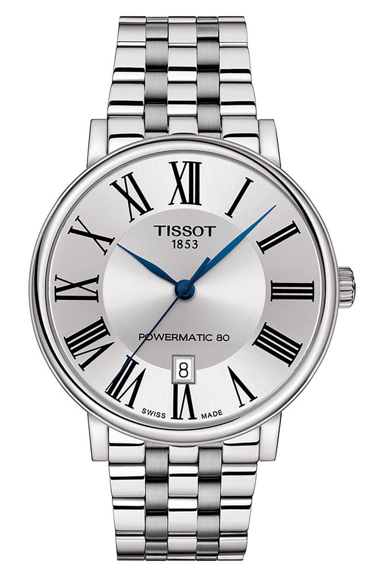 Carson Premium Powermatic Bracelet Watch, 40mm, Main, color, SILVER
