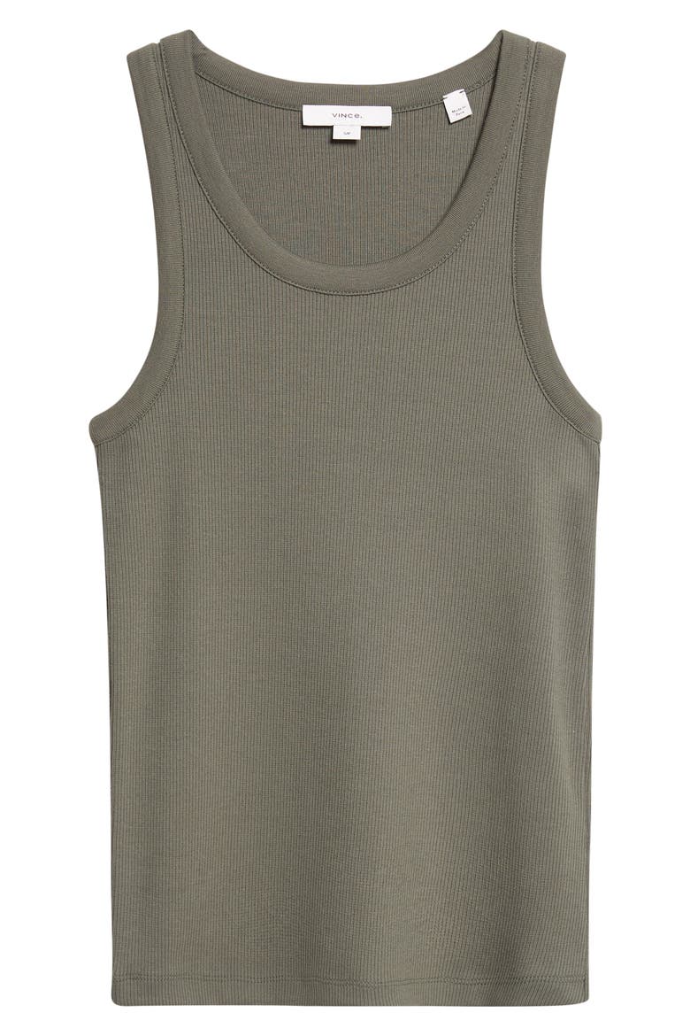 Scoop Neck Rib Tank, Alternate, color, PINE GROVE