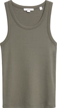Vince Scoop Neck Rib Tank