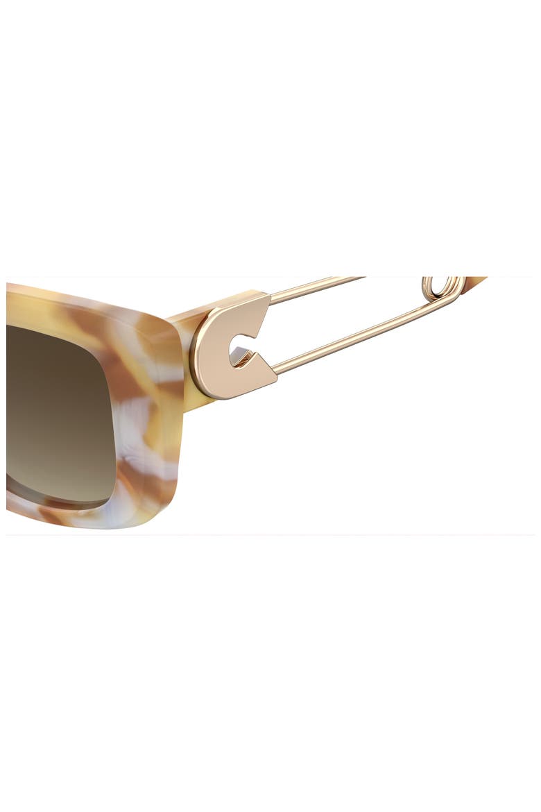 55mm Gradient Rectangular Sunglasses, Alternate, color, HAVANA / IVORY
