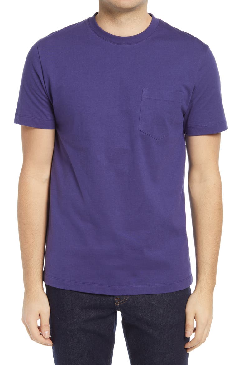 Men's Pocket T-Shirt, Main, color, BLUE RIBBON
