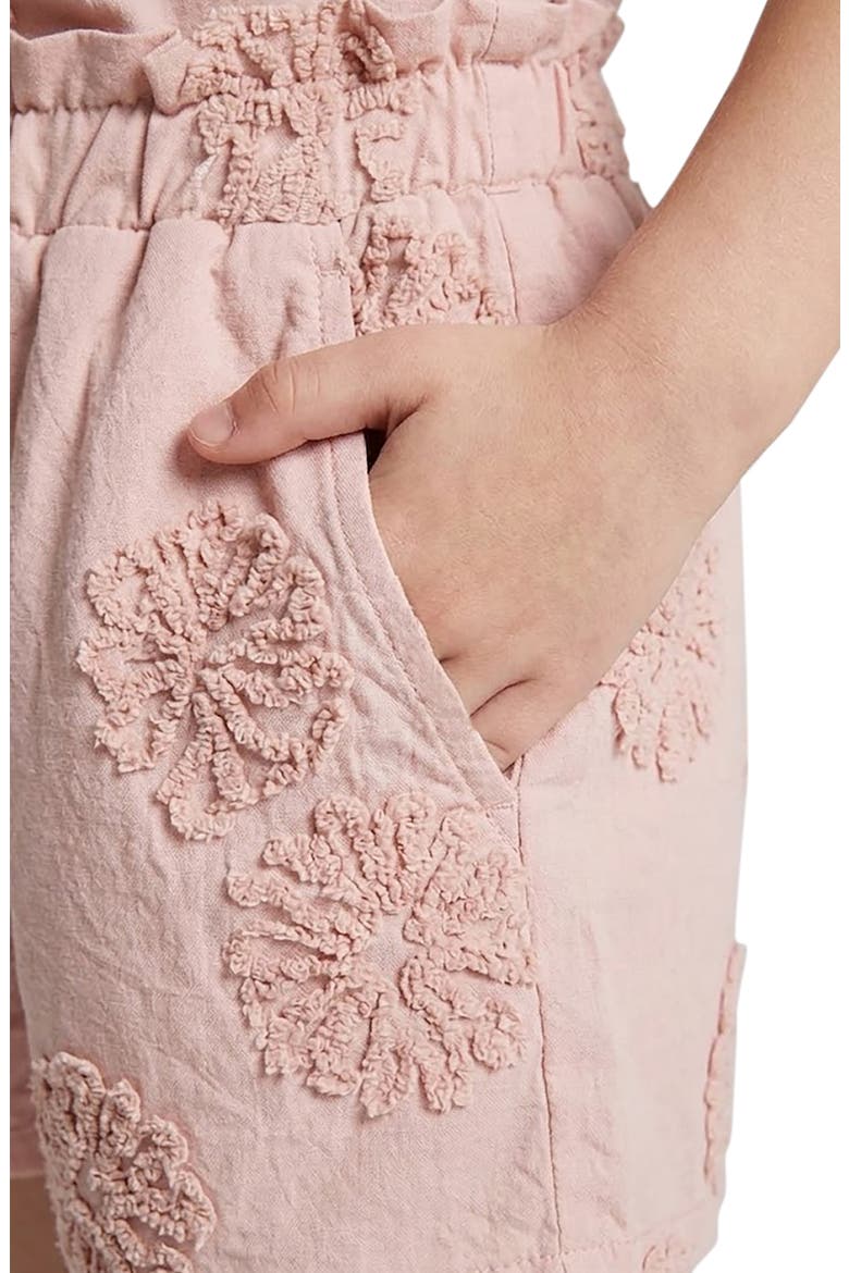 Kids' Floral Appliqué Shorts, Alternate, color, BLUSH