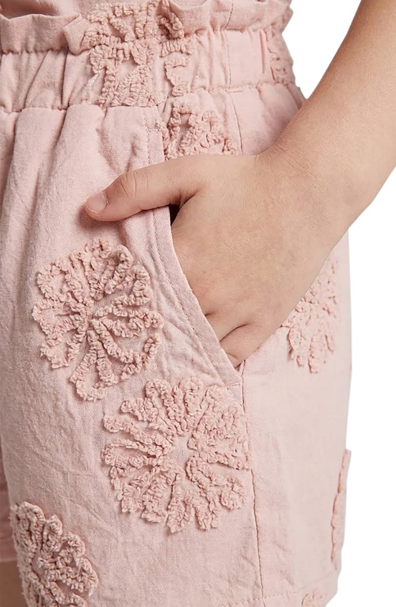 Hayden Girls Kids' Floral Appliqué Shorts, Alternate, color, Blush