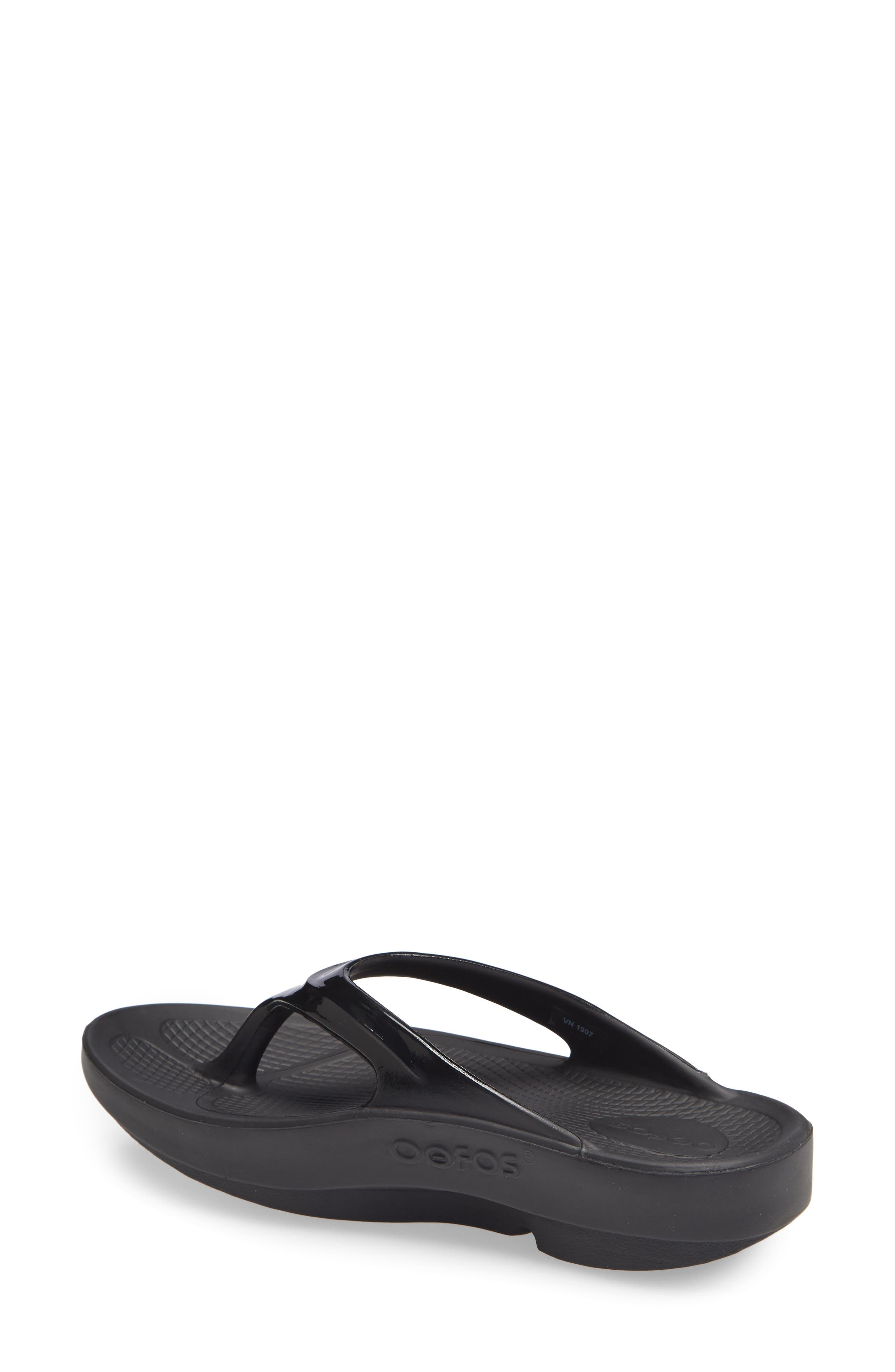 Oofos OOlala Flip Flop, Alternate, color, Black/ Black