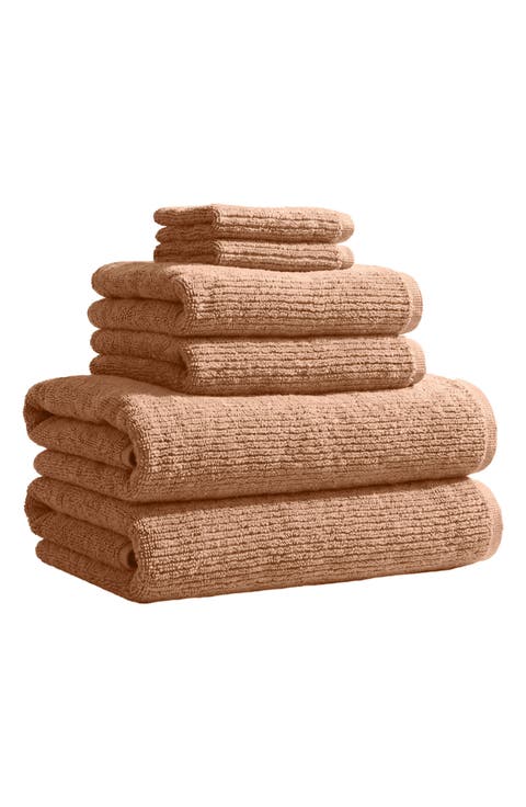 6-Piece Turkish Cotton Towel Set