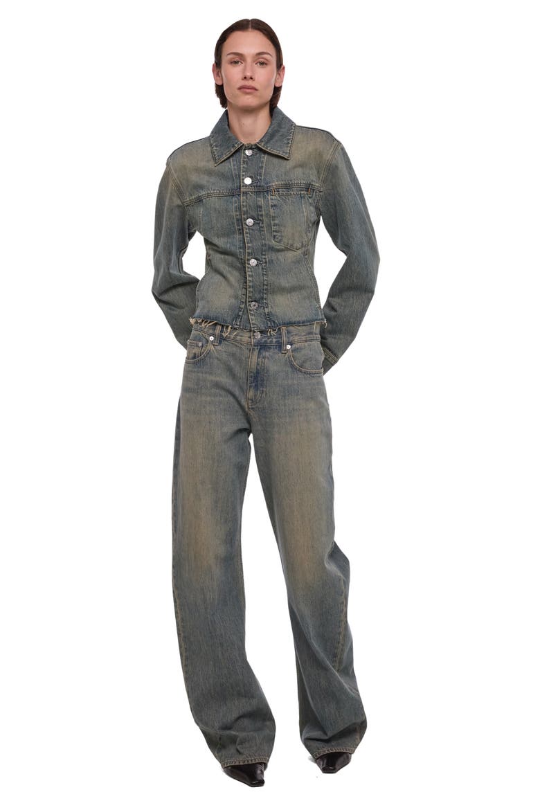 Wide Leg Bootcut Jeans, Alternate, color, HEAVY TINTED BLUE